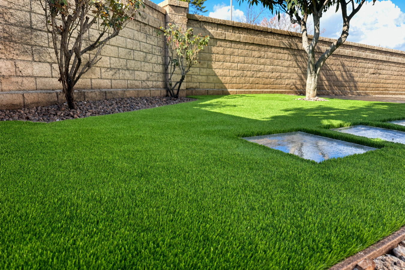 Artificial turf installation