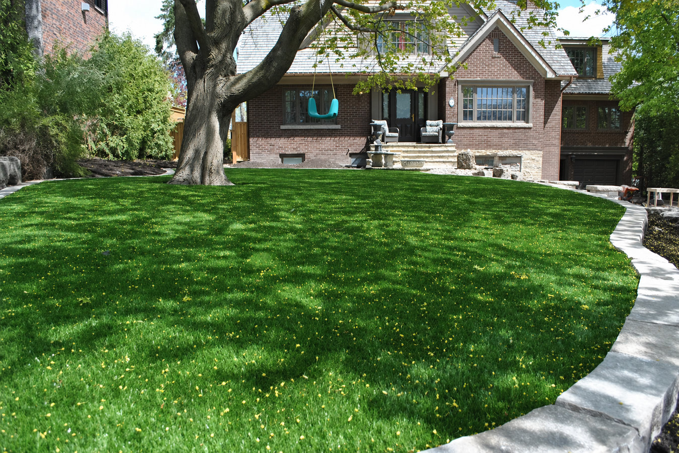Residential turf installation